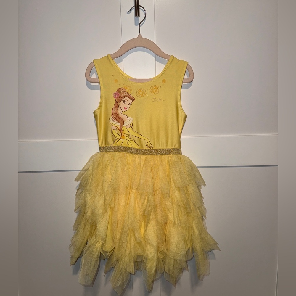 LIKE NEW Disney Princess Belle Tank Tulle Dress (Sz 4)